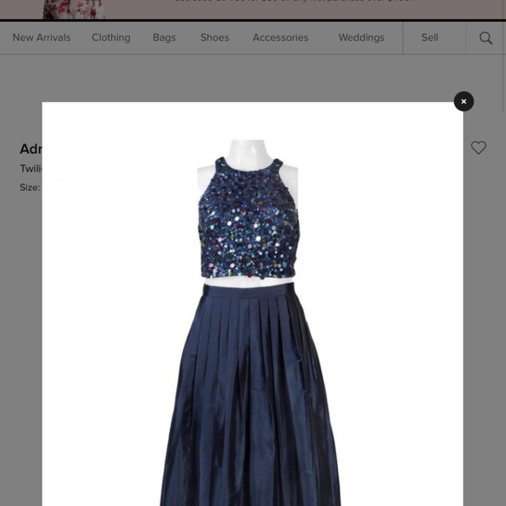 Adrianna Papell skirt & top. Size 14, Excel. cond.